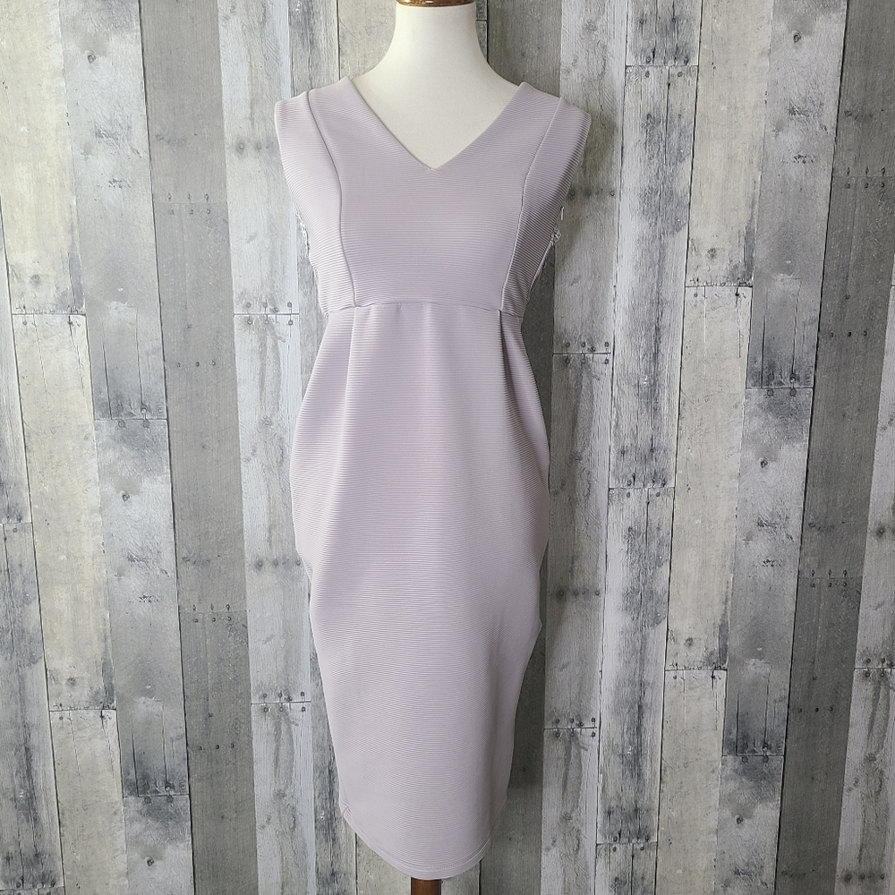 NEW Asos Lavender Fitted Open Back Midi Dress